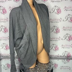 wilfred diderot cardigan grey studded open comfy blanket style wrap sweater cozy